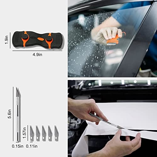 YXGOOD 9 Pcs Vehicle Car Window Tint Application Tools Kit Glass Protective Film Installing Tool Car Window Film Squeegee Auto Vinyl Wrap Installation Kit Squeegee for Vinyl (9) - Image 6