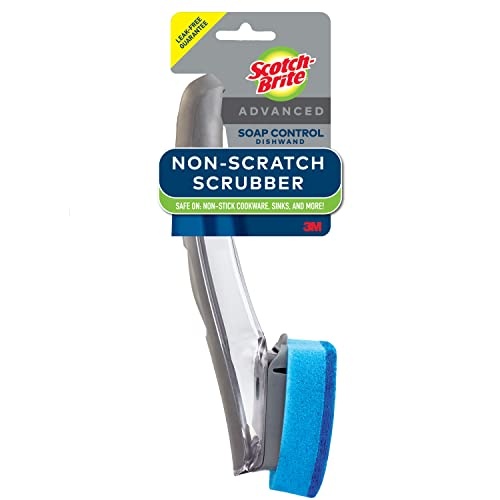 Scotch-Brite Non-Scratch Advanced Soap Control Dishwand, Leak-Free Guarantee, Long Lasting and Reusable - Image 1
