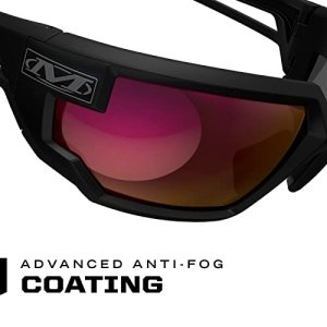 Mechanix Wear: Vision Type-X Safety Glasses with Advanced Anti Fog, Scratch Resistant, Black Frame, Protective Eyewear, Lightweight Glasses, Ventilated Temples, For Outdoor Use (Fire Mirror Lens) - Image 6
