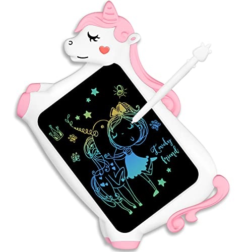 Unicorn Toy Gifts for Girls Boys - CHEERFUN LCD Writing Tablet for Kids | Toddler Travel Road Trip Essential Toy Gift for 3+4 5 6 7 8 Year Old | Doodle Draw Board | Easter Gifts Learning Birthday - Image 1
