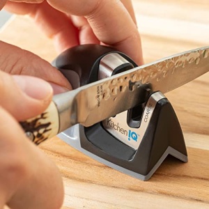 KitchenIQ 50009 Edge Grip 2-Stage Knife Sharpener, Black - Image 2