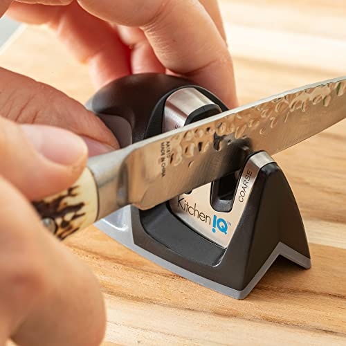 KitchenIQ 50009 Edge Grip 2-Stage Knife Sharpener, Black - Image 2