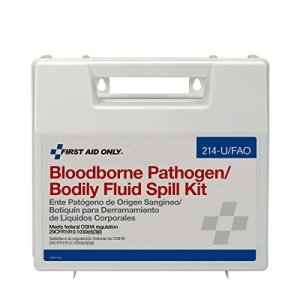 First Aid Only 214-U/FAO Body Fluid Clean Up Kit, 23-Piece Blood Pathogen Clean Up Kit in Plastic Case - Image 5