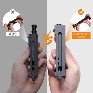 Saker Multi-function Scribing Tool- Construction Pencil- Aluminum Alloy Scribe Tool with Deep Hole Pencil,DIY Woodworking Scribe Gauge Scriber Line Maker Measuring Tool (BLACK) - Image 8