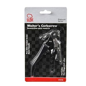 Chef Craft Select Waiters Corkscrew, 5 inches in length, Stainless Steel/Black - Image 2