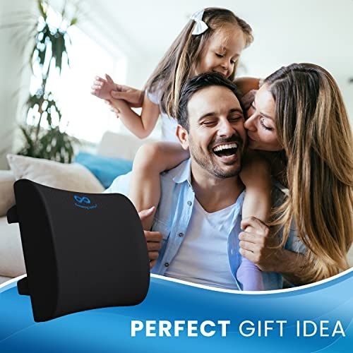 Everlasting Comfort Lumbar Support Pillow for Office Chair, Car, Desk - Back Pain, Posture Cushion - Image 3