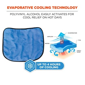 Ergodyne Chill-Its 6670CT Evaporative Cooling Hard Hat Neck Shade,Lime - Image 6