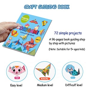 hapray Origami Kit 144 sheets Origami Paper for Kids 72 Patterns with Craft Guiding Book - Image 5