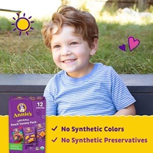 Annie's Organic Variety Pack, Cheddar Bunnies, Bunny Grahams and Cheddar Squares, 12 Pouches, 11 oz - Image 8