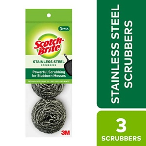 Scotch-Brite Stainless Steel Scrubber, Dish Scrubbers for Cleaning Kitchen and Household, Steel Scrubbers for Cleaning Dishes, 3 Scrubbers - Image 8