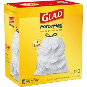 Glad® ForceFlex Tall Kitchen Drawstring Trash Bags, 13 Gallon, Unscented, 120 Count. - Image 12