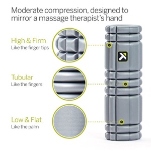 TriggerPoint CORE Foam Massage Roller with Softer Compression for Exercise, Deep Tissue and Muscle Recovery - Relieves Muscle Pain & Tightness, Improves Mobility & Circulation (12''), Gray - Image 5