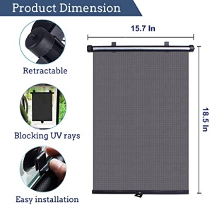 Car Window Shades, 2 Pack Car Window Shade for Baby, Retractable Car Sun Shade, Sun Shade for Car Window Effectively Block UV Rays and Harsh Sunlight, Car Window Shades for Side Window (15.7"x18.5") - Image 7