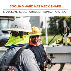 Ergodyne Chill-Its 6670CT Evaporative Cooling Hard Hat Neck Shade,Lime - Image 7