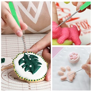 6Pcs Cookie Scribe Tool Sugar Stir Needle Stored in Plastic Box Colorful Cookie Decorating Tools DIY Baking Pin for Royal Icing Biscuit Coffee Sugarcraft Handcraft - Image 3