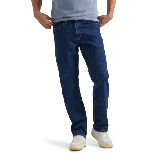 Wrangler Authentics Men's Comfort Flex Waist Relaxed Fit Jean, Dark Stonewash, 40W x 29L - Image 1
