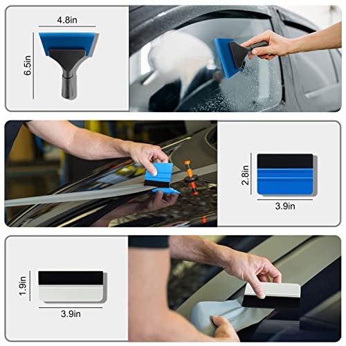YXGOOD 9 Pcs Vehicle Car Window Tint Application Tools Kit Glass Protective Film Installing Tool Car Window Film Squeegee Auto Vinyl Wrap Installation Kit Squeegee for Vinyl (9) - Image 5