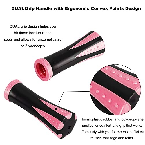 Yansyi Muscle Roller Stick for Athletes - Body Massage Roller Stick - Release Myofascial Trigger Points Reduce Muscle Soreness Tightness Leg Cramps & Back Pain for Physical Therapy & Recovery (Pink) - Image 4