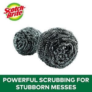 Scotch-Brite Stainless Steel Scrubber, Dish Scrubbers for Cleaning Kitchen and Household, Steel Scrubbers for Cleaning Dishes, 3 Scrubbers - Image 7