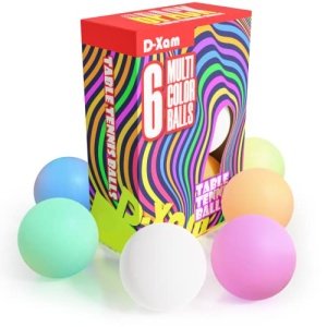 6 Pack Ping Pong Balls High Bounce 1 Star ABS Table Tennis Ball (Size 40+) Ideal for Beginner Craft Party School Activities Family Games Pets Cat Dog