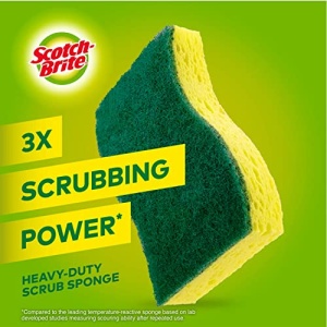 Scotch-Brite Heavy Duty Scrub Sponges, Sponges for Cleaning Kitchen and Household, Heavy Duty Sponges Safe for Non-Coated Cookware, 9 Scrubbing Sponges - Image 12
