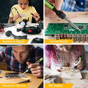 Wood Burning kit, 100W Professional WoodBurning Pen Tool, DIY Creative Tools with LED Display Adjust Temp Switch 180~500℃,Wood Burner for Embossing,Carving,Pyrography,Suitable for Beginners,Adults - Image 2