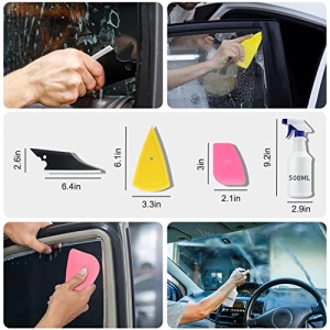 YXGOOD 9 Pcs Vehicle Car Window Tint Application Tools Kit Glass Protective Film Installing Tool Car Window Film Squeegee Auto Vinyl Wrap Installation Kit Squeegee for Vinyl (9) - Image 4