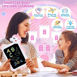 Unicorn Toy Gifts for Girls Boys - CHEERFUN LCD Writing Tablet for Kids | Toddler Travel Road Trip Essential Toy Gift for 3+4 5 6 7 8 Year Old | Doodle Draw Board | Easter Gifts Learning Birthday - Image 3