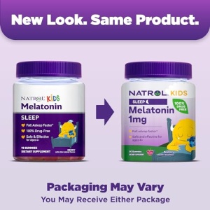 Natrol Kids Melatonin 1mg, Supplement for Restful Sleep, Sleep Gummies for Children, 90 Raspberry-Flavored Melatonin Gummies, 90 Day Supply - Image 7