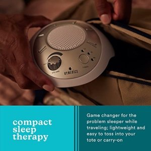 HoMedics White Noise Sound Machine | Portable Sleep Therapy for Home, Office, Baby & Travel | 6 Relaxing & Soothing Nature Sounds, Battery or Adapter Charging Options, Auto-Off Timer Sound Spa - Image 2