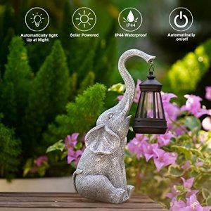 Goodeco Elephant Statue for Garden Decor with Gift Appeal - Ideal Gifts for Women, Mom or Birthday, Beautifully Crafted Outdoor & Home Decor Made Easy to Wow Your Guests (11" Elephant) - Image 4
