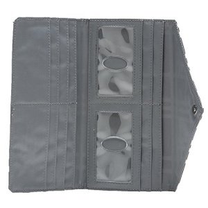 Big Skinny Women's Leather Slimvelope Tri-Fold Checkbook Slim Wallet, Holds Up to 40 Cards, Lightweight,slim, Graphite Cobble - Image 7