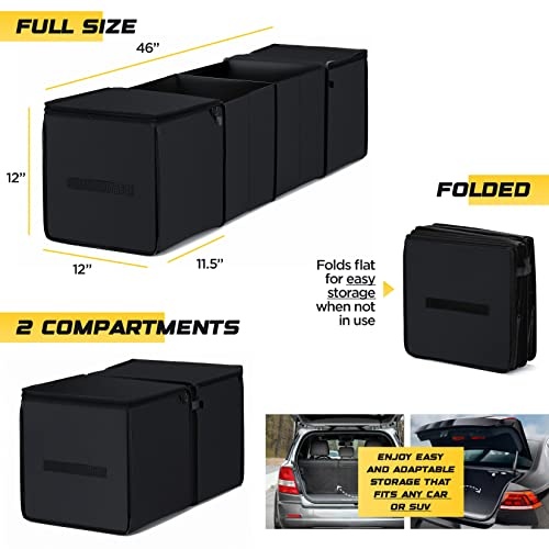 Trobo Trunk Organizer, Multipurpose Collapsible Car Storage Box With Insulated Cooler Compartments, X-Large Leak-proof Auto Grocery Bag Holder For Hot Or Cold Food, Truck, Van, SUV, Travel Accessories - Image 7