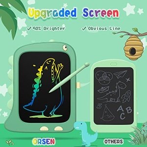 ORSEN LCD Writing Tablet Toddler Toys, 8.5 Inch Doodle Board Drawing Pad Gifts for Kids, Dinosaur Boy Toy Drawing Board Christmas Birthday Gift, Drawing Tablet for Boys Girls 2 3 4 5 6 Years Old-Green - Image 5