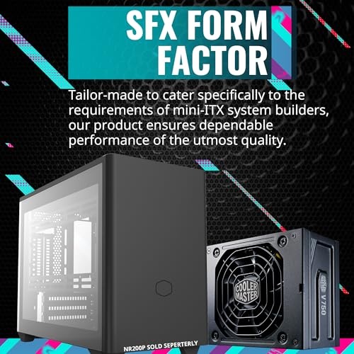 Cooler Master V750 SFX Gold Full Modular, 750W, 80+ Gold Efficiency, ATX Bracket Included, Quiet FDB Fan, SFX Form Factor, 10 Year Warranty - Image 16