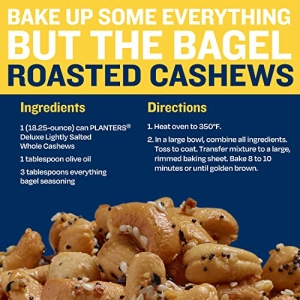 PLANTERS Deluxe Lightly Salted Whole Cashews, Party Snacks, Plant-Based Protein, Quick Snack for Adults, After School Snack, Roasted Cashew, Flavored with Sea Salt, Kosher, 1lb 2.25oz Canister - Image 4