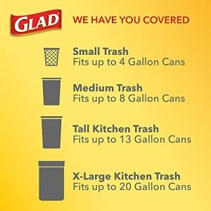Glad® ForceFlex Tall Kitchen Drawstring Trash Bags, 13 Gallon, Unscented, 120 Count. - Image 13