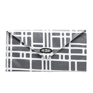 Big Skinny Women's Leather Slimvelope Tri-Fold Checkbook Slim Wallet, Holds Up to 40 Cards, Lightweight,slim, Graphite Cobble