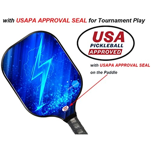 Panel Sound USAPA Approved Pickleball Paddle Set Lightweight Pickleball Paddles Set of 2,Pickleball Rackets with 1 Carrying Case, 2 Cooling Towels & 4 Indoor Balls - Image 6
