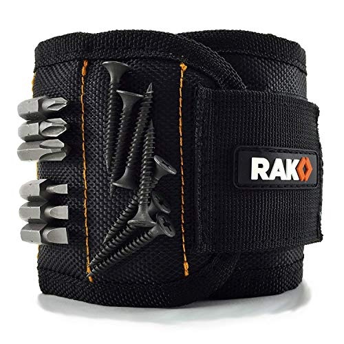 RAK Magnetic Wristband for Holding Screws, Nails and Drill Bits for Men - Made from Premium Ballistic Nylon with Lightweight Powerful Magnets - Stocking Stuffer for Men - Image 1