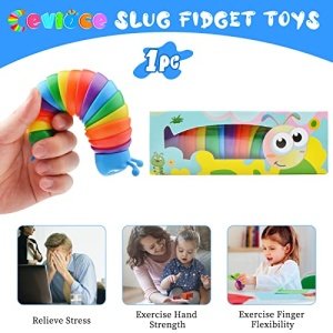 Cevioce Fidget Slug Toy, Sensory Slug Fidget Toys for Kids & Adults, 1Pc Autism Sensory Toys for Autistic Children Toddlers, Toddler Toys - 3 4 5 6 7 8+ Year Old Girl Boy Birthday Gifts - Image 3