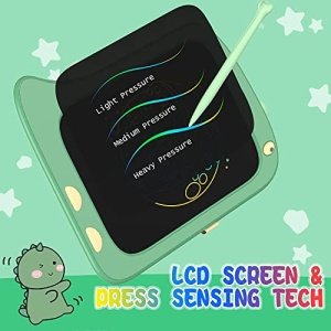 ORSEN LCD Writing Tablet Toddler Toys, 8.5 Inch Doodle Board Drawing Pad Gifts for Kids, Dinosaur Boy Toy Drawing Board Christmas Birthday Gift, Drawing Tablet for Boys Girls 2 3 4 5 6 Years Old-Green - Image 4