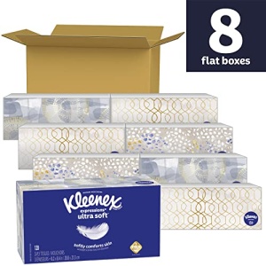 Kleenex Expressions Ultra Soft Facial Tissues, Soft Facial Tissue, 8 Flat Boxes, 120 Tissues per Box, 3-Ply (960 Total Tissues) - Image 8