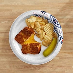 Dixie 10 Inch Paper Plates, Dinner Size Printed Disposable Plate, 204 Count (3 Packs of 68 Plates) - Image 2