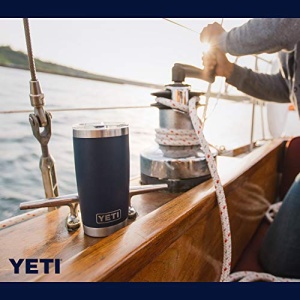YETI Rambler 20 oz Tumbler, Stainless Steel, Vacuum Insulated with MagSlider Lid, Navy - Image 2