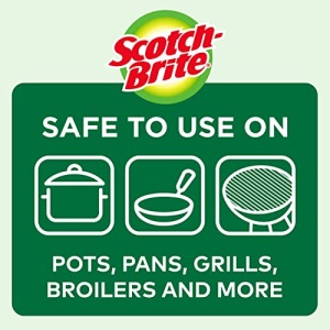 Scotch-Brite Stainless Steel Scrubber, Dish Scrubbers for Cleaning Kitchen and Household, Steel Scrubbers for Cleaning Dishes, 3 Scrubbers - Image 4