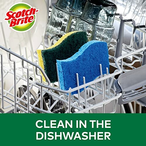 Scotch-Brite Heavy Duty Scrub Sponges, Sponges for Cleaning Kitchen and Household, Heavy Duty Sponges Safe for Non-Coated Cookware, 9 Scrubbing Sponges - Image 8