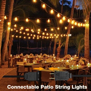 String Lights for Outside 120FT, 60+4 Pcs Vintage Bulbs LED Outdoor Edison String Lights Waterproof, Shatterproof Connectable Patio Lights Outdoor, Dimmable Hanging String Lights for Backyard,Bistro - Image 4
