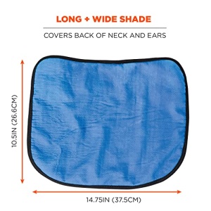 Ergodyne Chill-Its 6670CT Evaporative Cooling Hard Hat Neck Shade,Lime - Image 3