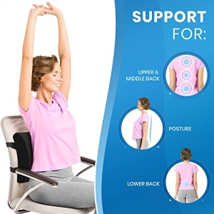 Everlasting Comfort Lumbar Support Pillow for Office Chair, Car, Desk - Back Pain, Posture Cushion - Image 7